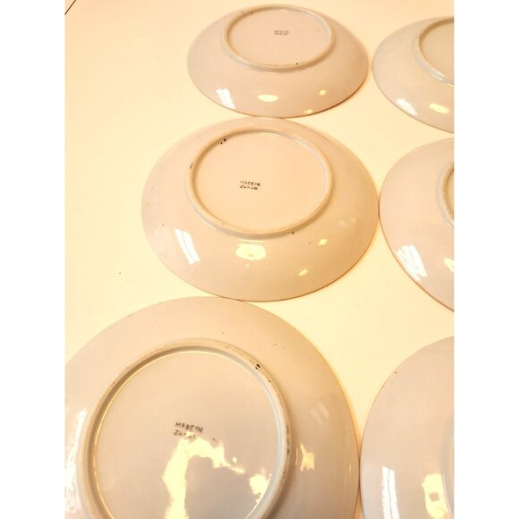 Set of 6- 1950s MADE IN JAPAN Lusterware Plates | Windmill Countryside Scenic - Picture 7 of 11